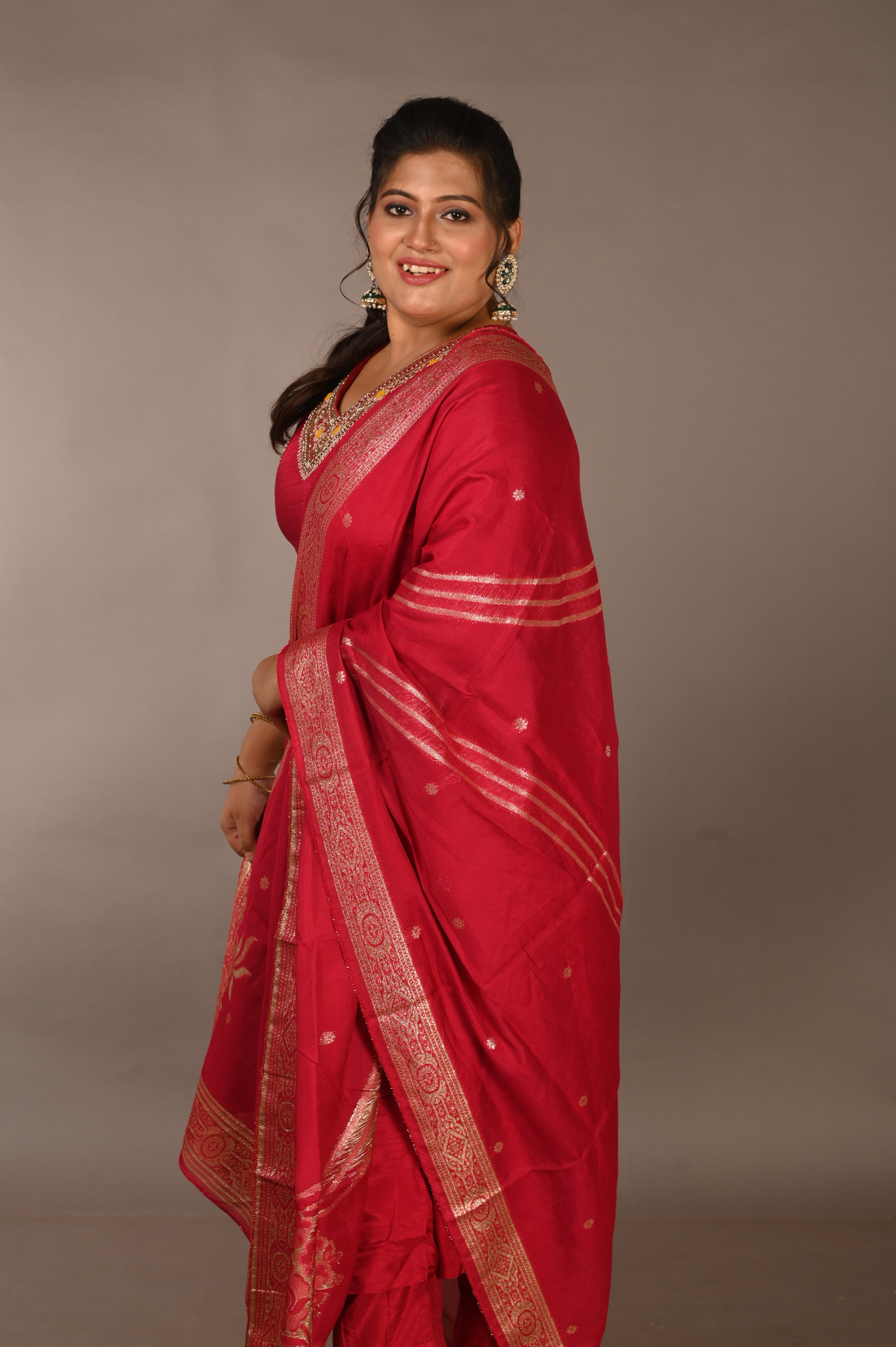 Rose Radiance Hand worked Banarasi Suit