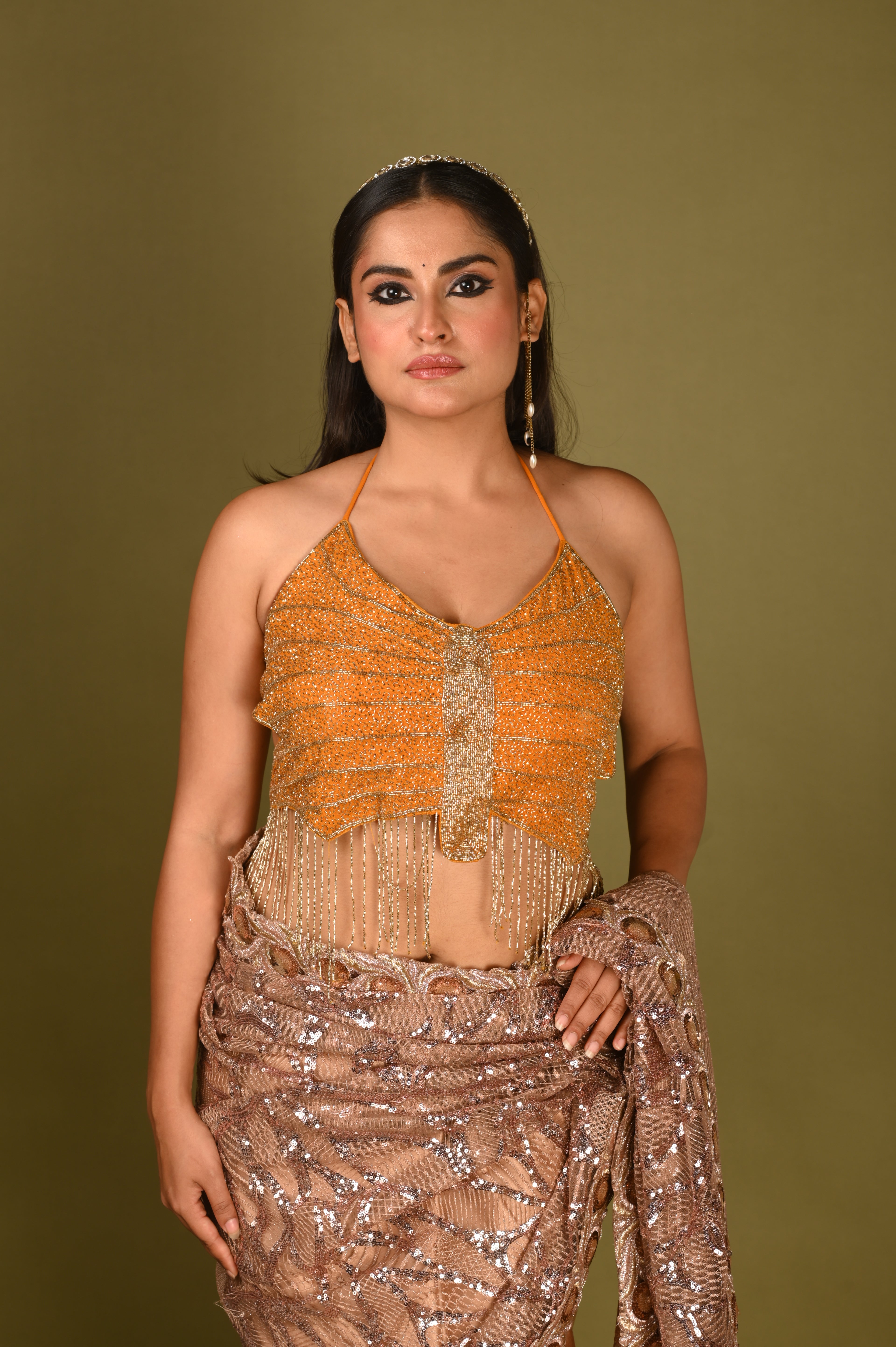 Golden Butterfly Festive Blouse