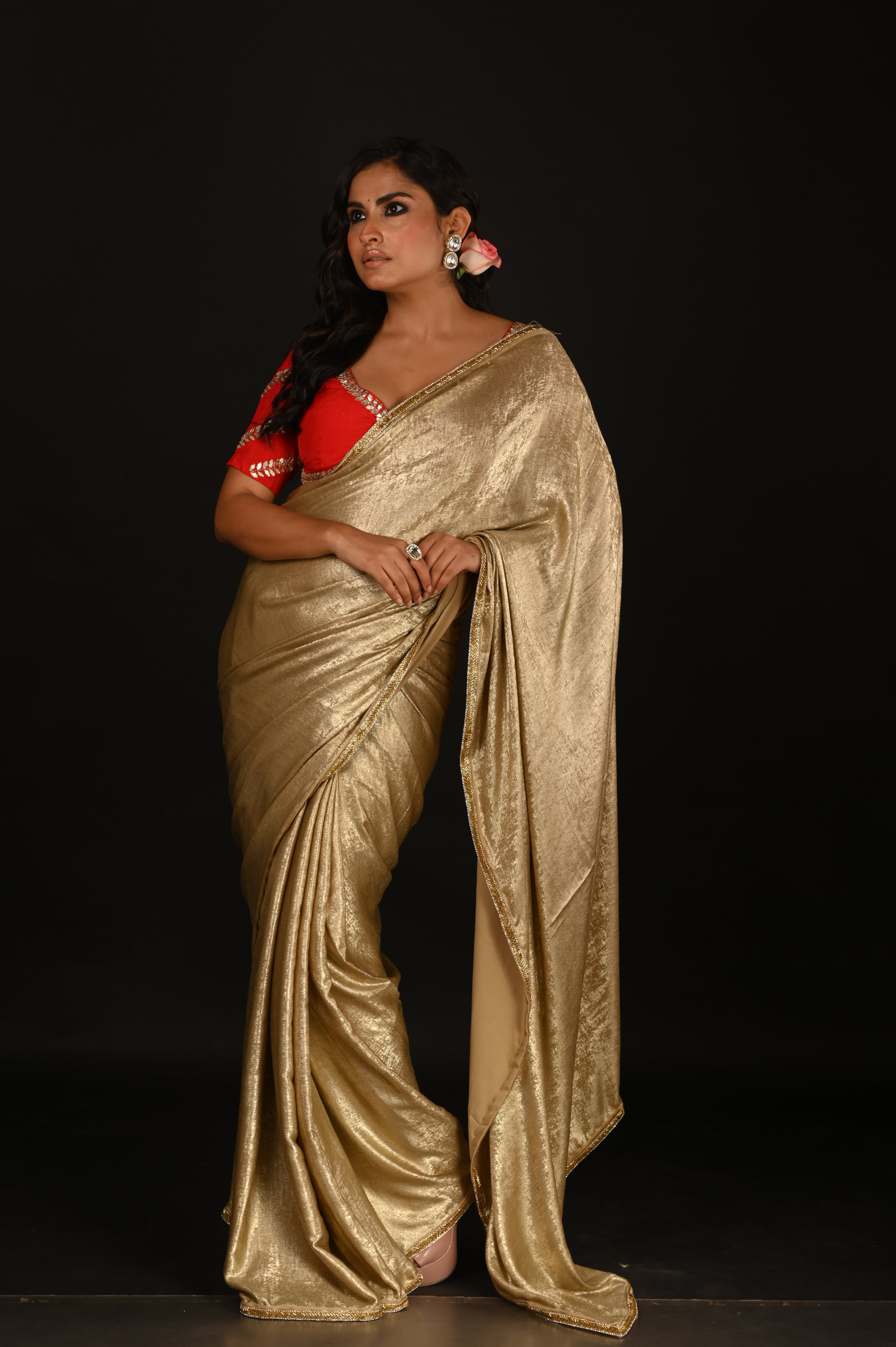 Golden Aura Designer Saree