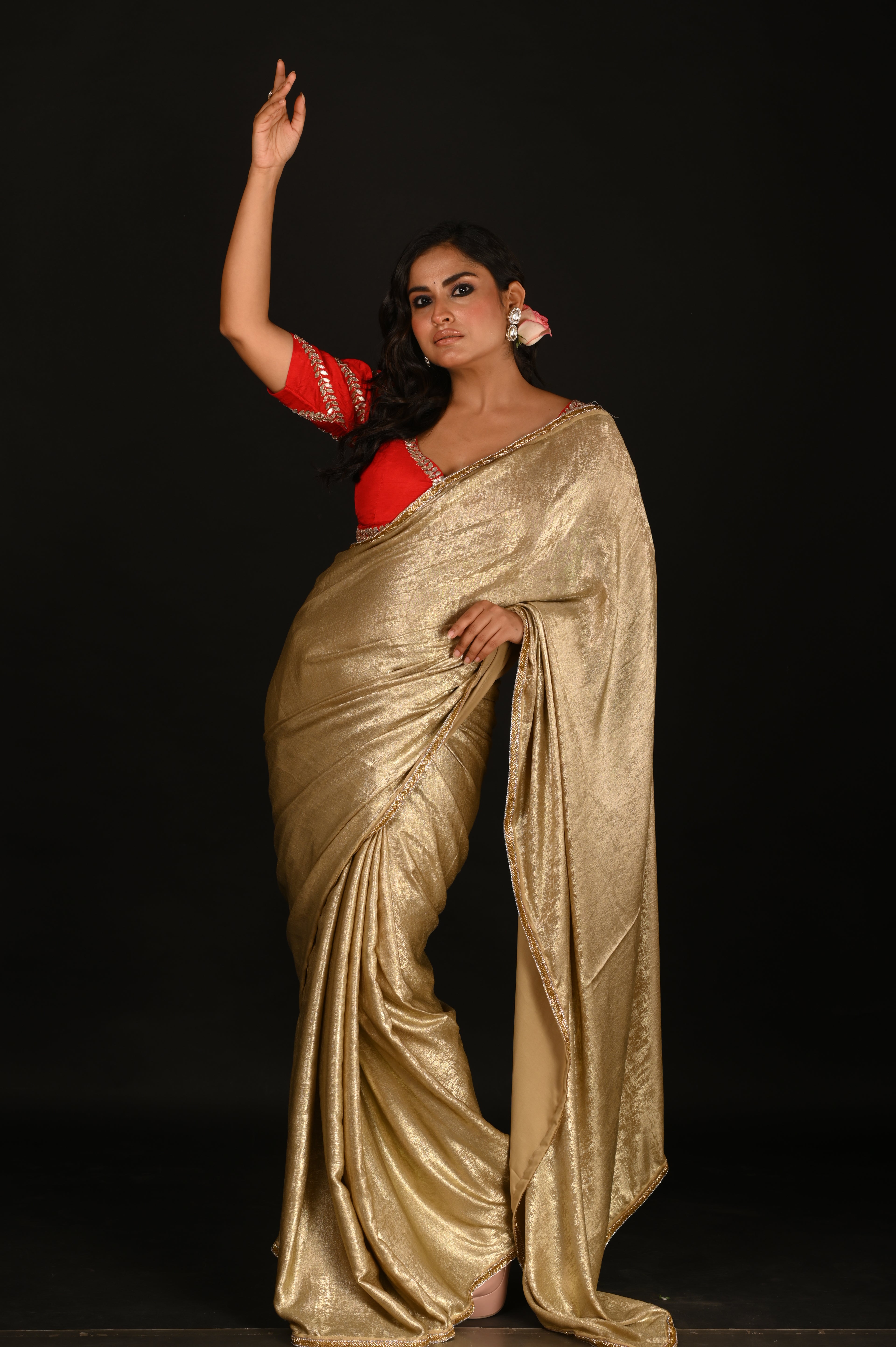 Golden Aura Designer Saree
